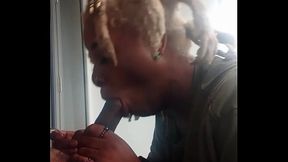 Kodak Black looking female sucks off gaktrizzy on balcony