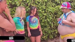 Riley Star and Laya Rae Get Drenched in Wild DP as Dean’s Monster Cock Makes Them Squirt Everywhere