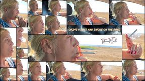 00245 # dust and smoke on the road