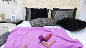 Deep masturbation with my purple dildo
