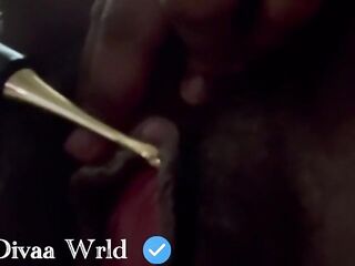 Pencil Dildo On Love button Untill I Cum - 7 Mins