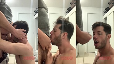 Gordo gozando na minha boca
