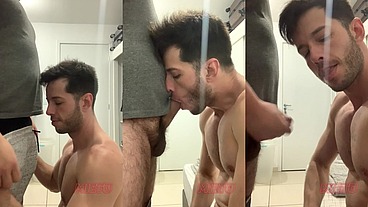 Gordo gozando na minha boca
