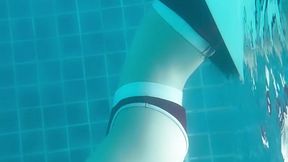 there is a beautiful girl swimming 🤪