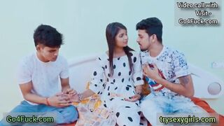 Indian Sujata Girl With Two New Boyfriend Hardcore Threesome Sex