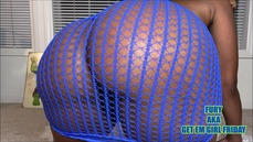 HAIRY PUSSY SQUIRT ANAL & DP IN FISHNET