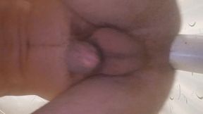 i m hammering a bottle that s inside my ass hole
