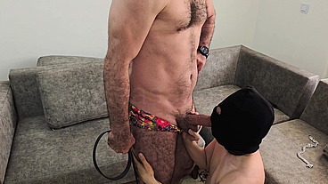 Twink Boy Lashed with No Mercy Learning How to Satisfying Ceasar's Big Dick.