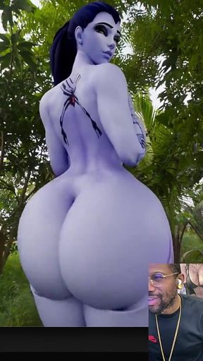 Fat Juicy Ass Widowmaker Clapping Her Cheeks for You