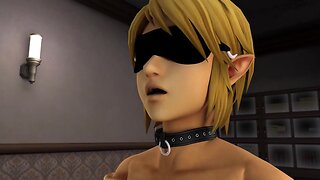 Domination and twink play: ganondorfs legend of zelda toy gets a big cock creampie