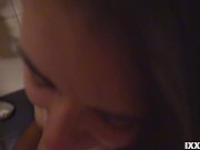 Pissing on my stepsister's tits and she liked it