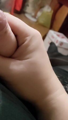 Cum with Anal Plug in Ass