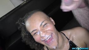 Ebony Beauty's Wild Bukkake Passion Sparks Heat