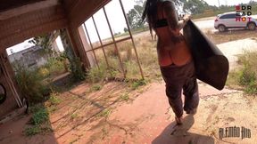 I Found an Abandoned Building on the Road and Took a Hottie with Dreadlocks to Fuck Her Right There