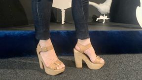 My long toes with well worn sandal
