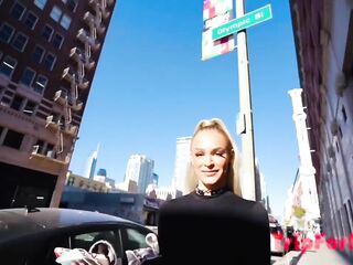 White angel wears Oriental schlong on neck