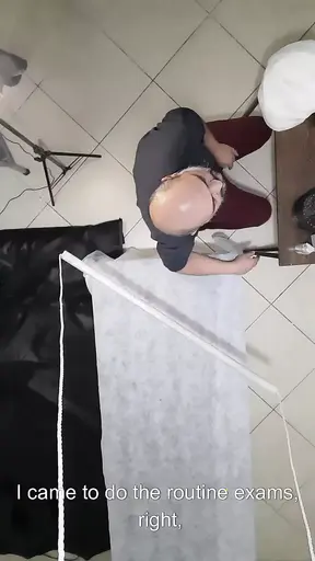 Urologist doctor gets horny during a prostate exam and ends up fucking the patient with her strapon