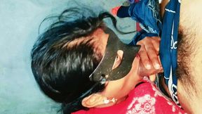 Desi Bhabhi Cumshot in Mouth Excellent Blowjob Non Stop Sucking Big Black Dick