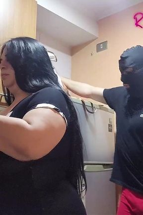 Videos for Fans: a Masked Young Man Fucks Me in the Kitchen and I Enjoy It