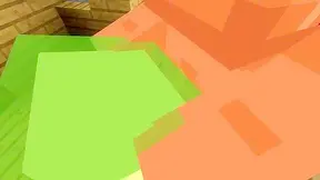 Slimy Seduction: Minecraft Beauty Bends Over for Rough Adventure Sex