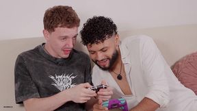 best friend wouldn’t stop touching my controller so i stop the game and used his mouth and ass