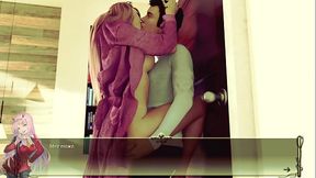 Cheating wife gets it on in a PC game with hot lover