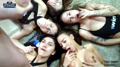 Lera Murr and friends celebrate a wild college birthday party gangbang