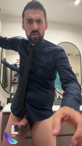 Unforgettable moment from &quot;Suited Daddy Jerks Off and Blows a Massive Cumload&quot;