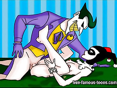 Joker and Harley Quinn hentai parody