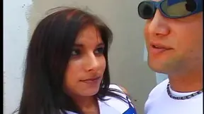Shaved Brunette Enjoys Anal Pounding with Passionate Moans