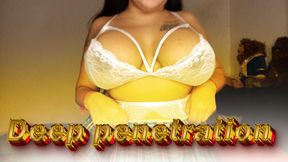 Deep penetration: I ride the dildo all the way to the end 🔥