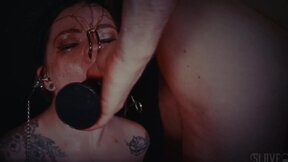 Lily Thot throating cock in dirty BDSM session