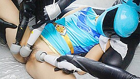 Galactic Sentai Brave Blue gets worked over with sex toys by the aliens - JapanHDV