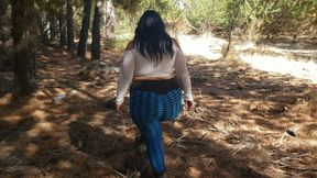 Stepmom sexy walking forest