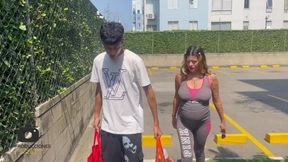 I Help My Pregnant Neighbor As A Pretext To Fuck Her Hard And Throw My Cum On Her Big Tits