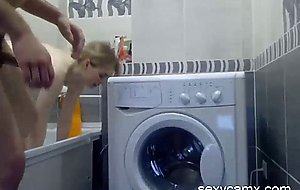 Teen get fucked in the bathroom while her best friend record live at sexycamx