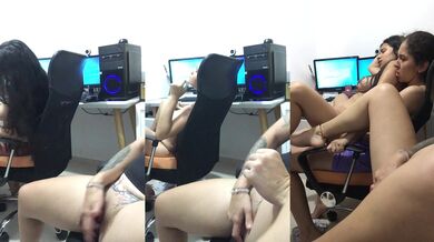 hot girls have sex and make video in my office.