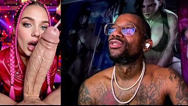 White Snow Bunny Owns Your Big White Cum Spraying Cock, AI Generated