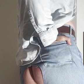 Western Shirt Denim Fetish Masturbation