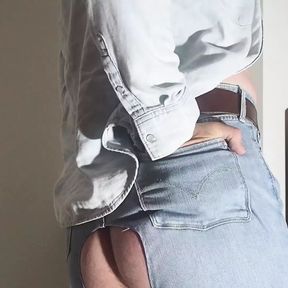 Western Shirt Denim Fetish Masturbation