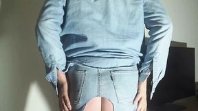 Western Shirt Denim Fetish Masturbation
