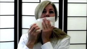 Bondage Gear Seller'_s Gag Demonstration!