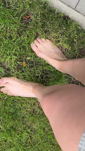 Walking Barefoot on the Grass
