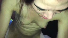 Redhead sister-in-law cums hard from pussy licking in my room