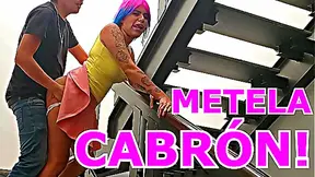Passionate Stairwell Encounter Takes Risque Turn When Caught Mid-Sex