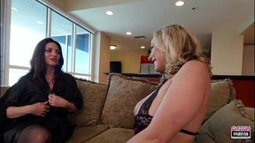 lesbian nymphs angel allwood & mindi mink in wild lesbian shooting!