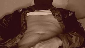 Guglielmo masturbates by spreading cream on his cock