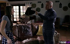 Stepdad punishes his naughty stepdaughter fucking her butthole