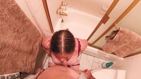 stepmom fucks stepson in the bathroom after church