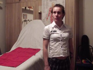 Peculiar raunchy and gyno exam by a indecent doctor - part 1